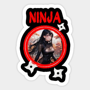 Ninja Target Love Cute Anime Girl Sticker